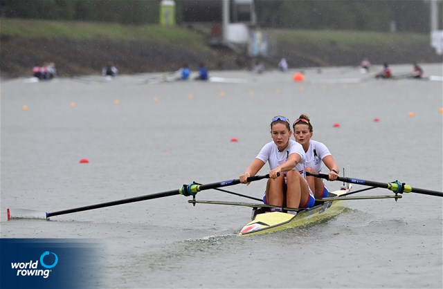 Emily Ford (b), Esme Booth (s), Women's Pair, Great Britain, 2022 World Rowing Championships, Racice, Czech Republic / Detlev Seyb/MyRowingPhoto.com
