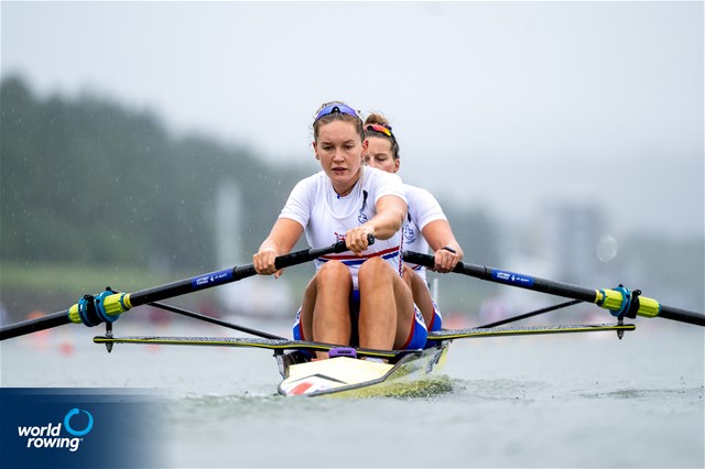 Emily Ford (b), Esme Booth (s), Women's Pair, Great Britain, 2022 World Rowing Championships, Racice, Czech Republic / World Rowing/Benedict Tufnell