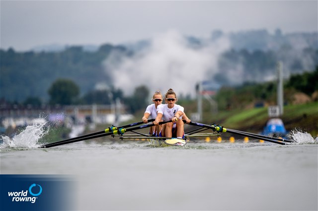 Heidi Long (b), Rowan Mckellar, Samantha Redgrave, Rebecca Shorten (s), Women's Four, Great Britain, 2022 World Rowing Championships, Racice, Czech Republic / World Rowing/Benedict Tufnell
