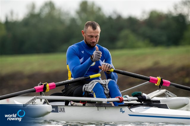 Roman Polianskyi, PR1 Mens Single Sculls, Ukraine, 2022 World Rowing Championships, Racice, Czech Republic / World Rowing/Benedict Tufnell