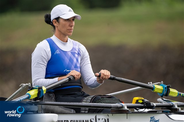 Moran Samuel, PR1 Womens Single Sculls, Israel, 2022 World Rowing Championships, Racice, Czech Republic / World Rowing/Benedict Tufnell