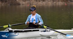 Brenda Sardon, PR1 Womens Single Sculls, Argentina, 2022 World Rowing Championships, Racice, Czech Republic / Maren Derlien/MyRowingPhoto.com