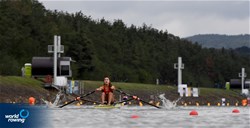 Wing Wun Leung, Lightweight Women's Single Sculls, Hong Kong, China, 2022 World Rowing Championships, Racice, Czech Republic / Maren Derlien/MyRowingPhoto.com