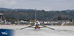 Valentina Rodini (b), Federica Cesarini (s), Lightweight Women's Double Sculls, Italy, 2022 World Rowing Championships, Racice, Czech Republic / Maren Derlien/MyRowingPhoto.com