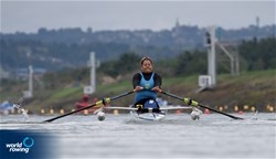 Claudia Cicero Sabino, PR1 Womens Single Sculls, Brazil, 2022 World Rowing Championships, Racice, Czech Republic / Detlev Seyb/MyRowingPhoto.com