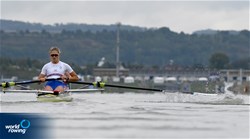 Francesca Allen (b), Giedre Rakauskaite (s), PR3 Women's Pair, Great Britain, 2022 World Rowing Championships, Racice, Czech Republic / Detlev Seyb/MyRowingPhoto.com