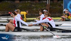 Sofie Vikkelsoe (b), Nikoline Laidlaw (s), Women's Pair, Denmark, 2022 World Rowing Championships, Racice, Czech Republic / Detlev Seyb/MyRowingPhoto.com