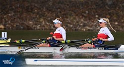 Veronika Cinkova (b), Kristyna Neuhortova (s), Lightweight Women's Double Sculls, Czech Republic, 2022 World Rowing Championships, Racice, Czech Republic / Detlev Seyb/MyRowingPhoto.com
