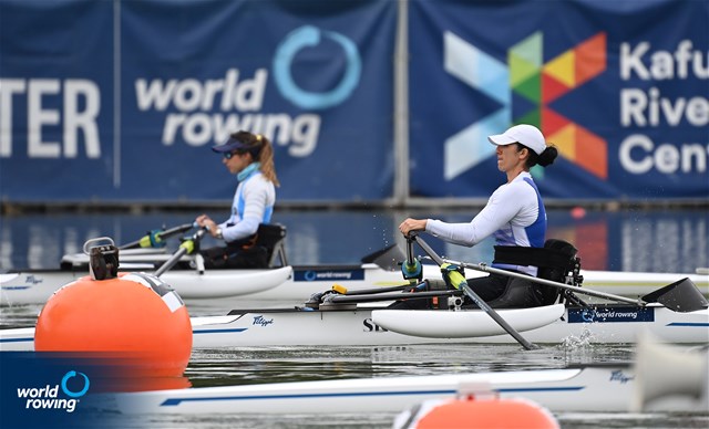 Moran Samuel, PR1 Womens Single Sculls, Israel, 2022 World Rowing Championships, Racice, Czech Republic / Detlev Seyb/MyRowingPhoto.com