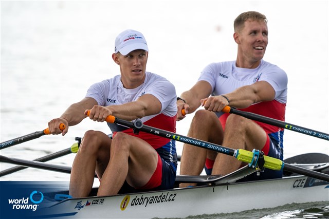 Jakub Podrazil (b), Jan Cincibuch (s), Men's Double Sculls, Czech Republic, 2022 World Rowing Championships, Racice, Czech Republic / World Rowing/Benedict Tufnell