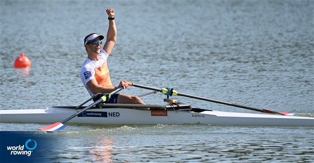 Cornelis De Koning, PR2 Men's Single Sculls, Netherlands, 2022 World Rowing Championships, Racice, Czech Republic / Detlev Seyb/MyRowingPhoto.com