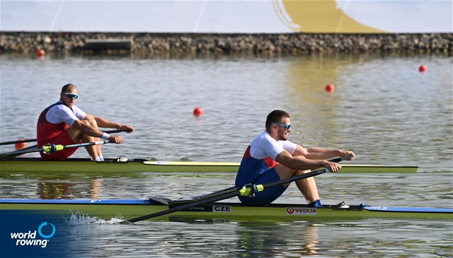 Ondrej Synek, 2022 World Rowing Championships, Racice, Czech Republic / Detlev Seyb/MyRowingPhoto.com