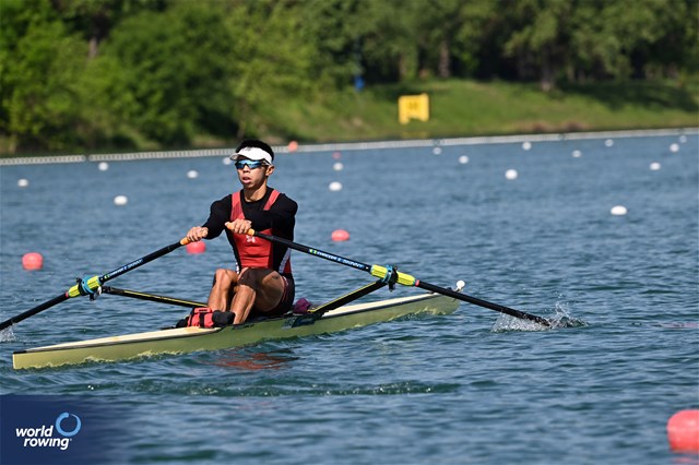 Hin Chun Chiu, Lightweight Men's Single Sculls, Hong Kong, China, 023 World Rowing Cup I, Zagreb, Croatia © Detlev Seyb / MyRowingPhoto.com