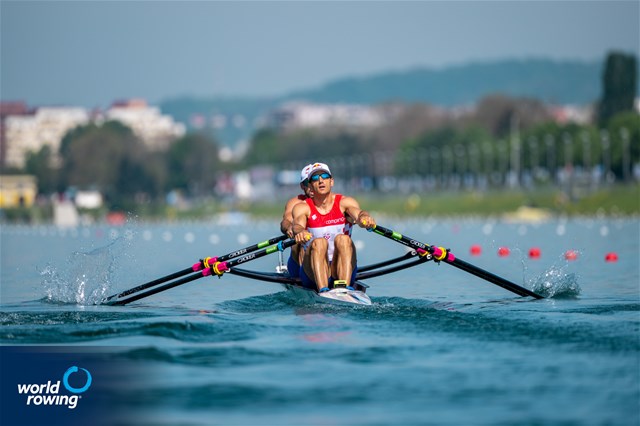 Martin Sinkovic (b), Valent Sinkovic (s), Men's Double Sculls, Croatia, 2023 World Rowing Cup I, Zagreb, Croatia / World Rowing / Benedict Tufnell