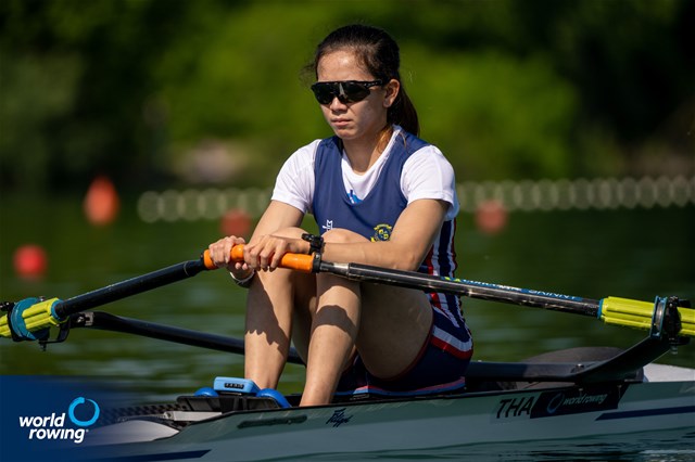 Rawiwan Sukkaew, Lightweight Women's Single Sculls, Thailand, 2023 World Rowing Cup I, Zagreb, Croatia / World Rowing / Benedict Tufnell