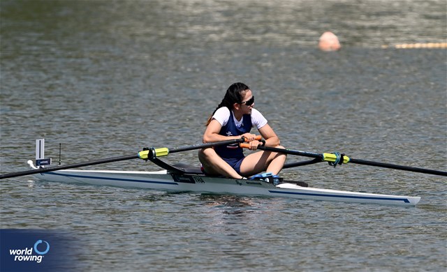 Rawiwan Sukkaew, Lightweight Women's Single Sculls, Thailand, 2023 World Rowing Cup I, Zagreb, Croatia © Detlev Seyb / MyRowingPhoto.com