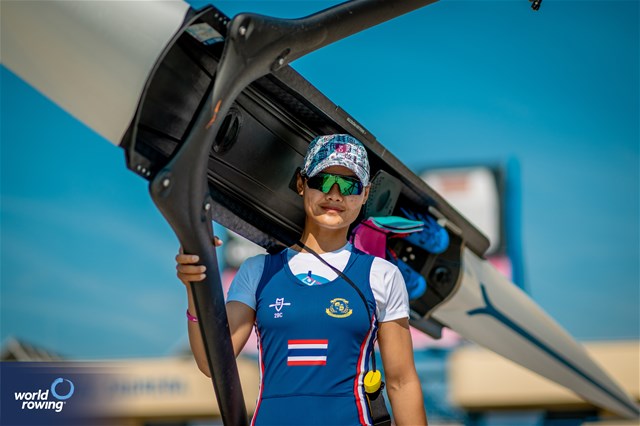 Rawiwan Sukkaew, Lightweight Women's Single Sculls, Thailand, 2023 World Rowing Cup I, Zagreb, Croatia © World Rowing / Benedict Tufnell