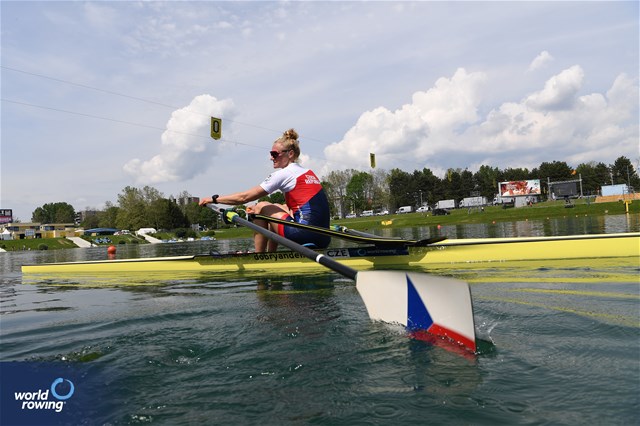 Lenka Luksova, Women's Single Sculls, Czech Republic, 2023 World Rowing Cup I, Zagreb, Croatia © Detlev Seyb