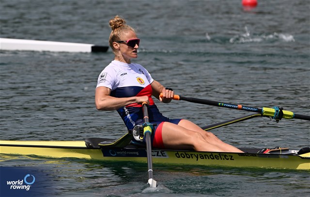 Lenka Luksova, Women's Single Sculls, Czech Republic, 2023 World Rowing Cup I, Zagreb, Croatia © Detlev Seyb/MyRowingPhoto.com