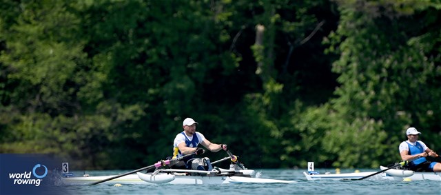 , Polianskyi, PR1 Mens Single Sculls, Ukraine2023 European Rowing Championships, Bled, Slovenia / Maren Derlien/MyRowingPhoto.com