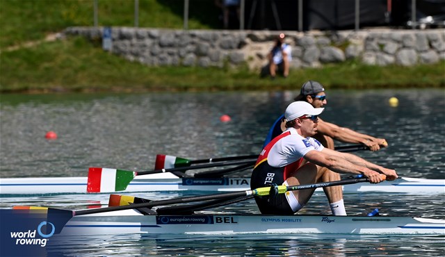 Tim Brys, Men's Single Sculls, Belgium, 2023 European Rowing Championships, Bled, Slovenia / Maren Derlien/MyRowingPhoto.com