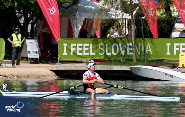 Tim Brys, Men's Single Sculls, Belgium, 2023 European Rowing Championships, Bled, Slovenia / Maren Derlien/MyRowingPhoto.com