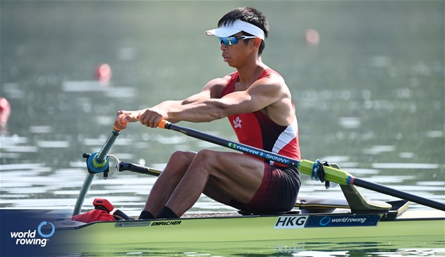 Hin Chun Chiu, Lightweight Men's Single Sculls, Hong Kong, China, 2023 World Rowing Cup II, Varese, Italy / Maren Derlien/MyRowingPhoto.com