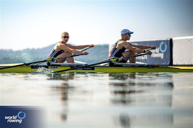 Annabel Caddick (b), Samuel Murray (s), PR3 Mixed Double Sculls, Great Britain, 2023 World Rowing Cup II, Varese, Italy / World Rowing/Benedict Tufnell