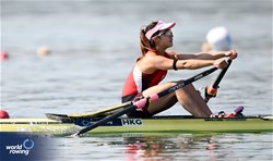 Wing Wun Leung, Lightweight Women's Single Sculls, Hong Kong, China, 2023 World Rowing Cup II, Varese, Italy / Detlev Seyb/MyRowingPhoto.com