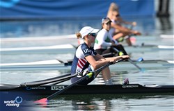 Sophia Luwis, Lightweight Women's Single Sculls, United States of America, 2023 World Rowing Cup II, Varese, Italy / Detlev Seyb/MyRowingPhoto.com