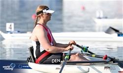 Chinette Karina Lauridsen, PR1 Womens Single Sculls, Denmark, 2023 World Rowing Cup II, Varese, Italy / Detlev Seyb/MyRowingPhoto.com