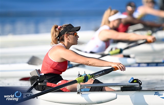 Claire Ghiringhelli, PR1 Womens Single Sculls, Switzerland, 2023 World Rowing Cup II, Varese, Italy / Detlev Seyb/MyRowingPhoto.com