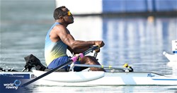Rene Campos Pereira, PR1 Mens Single Sculls, Brazil, 2023 World Rowing Cup II, Varese, Italy / Detlev Seyb/MyRowingPhoto.com