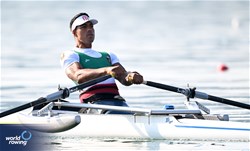 Michel Munoz Malagon, PR1 Mens Single Sculls, Mexico, 2023 World Rowing Cup II, Varese, Italy / Detlev Seyb/MyRowingPhoto.com