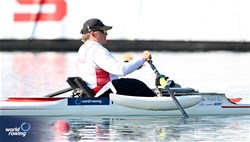 Arkadiusz Skrzypinski, PR1 Mens Single Sculls, Poland, 2023 World Rowing Cup II, Varese, Italy / Detlev Seyb/MyRowingPhoto.com