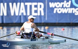 Pascal Daniere, PR1 Mens Single Sculls, France, 2023 World Rowing Cup II, Varese, Italy / Detlev Seyb/MyRowingPhoto.com