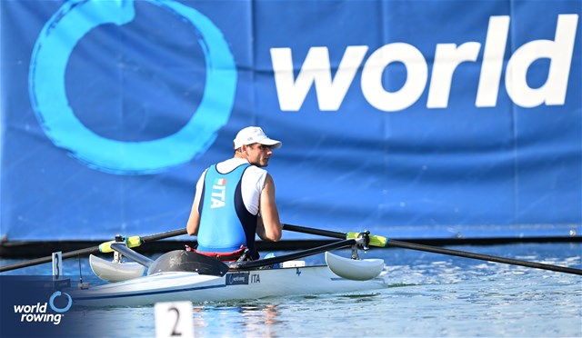 Giacomo Perini, PR1 Mens Single Sculls, Italy, 2023 World Rowing Cup II, Varese, Italy / Detlev Seyb/MyRowingPhoto.com