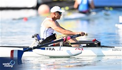 Pascal Daniere, PR1 Mens Single Sculls, France, 2023 World Rowing Cup II, Varese, Italy / Detlev Seyb/MyRowingPhoto.com