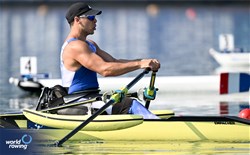 Shmuel Daniel, PR1 Mens Single Sculls, Israel, 2023 World Rowing Cup II, Varese, Italy / Detlev Seyb/MyRowingPhoto.com