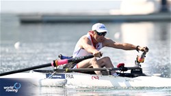 Pascal Daniere, PR1 Mens Single Sculls, France, 2023 World Rowing Cup II, Varese, Italy / Detlev Seyb/MyRowingPhoto.com