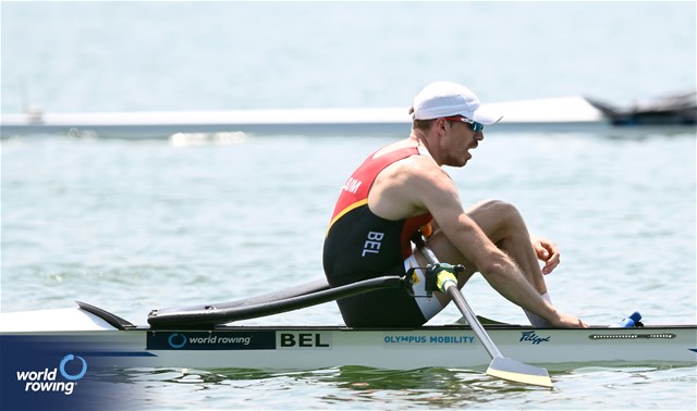 Tim Brys, Men's Single Sculls, Belgium, 2023 World Rowing Cup II, Varese, Italy / Detlev Seyb/MyRowingPhoto.com
