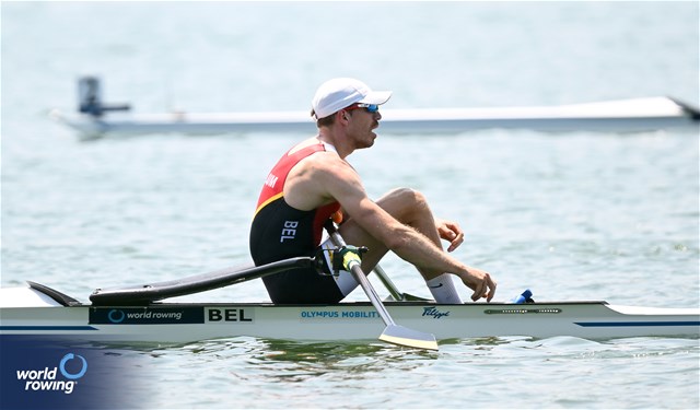 Tim Brys, Men's Single Sculls, Belgium, 2023 World Rowing Cup II, Varese, Italy / Detlev Seyb/MyRowingPhoto.com
