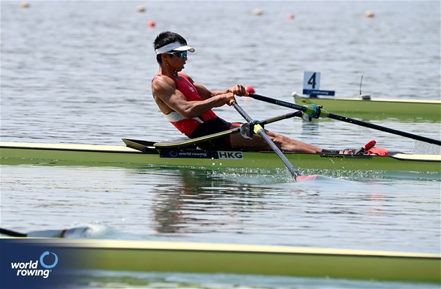 Hin Chun Chiu, Lightweight Men's Single Sculls, Hong Kong, China, 2023 World Rowing Cup II, Varese, Italy / Maren Derlien/MyRowingPhoto.com