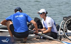 Moran Samuel, PR1 Womens Single Sculls, Israel, Silver, 2023 World Rowing Cup II, Varese, Italy / Maren Derlien/MyRowingPhoto.com