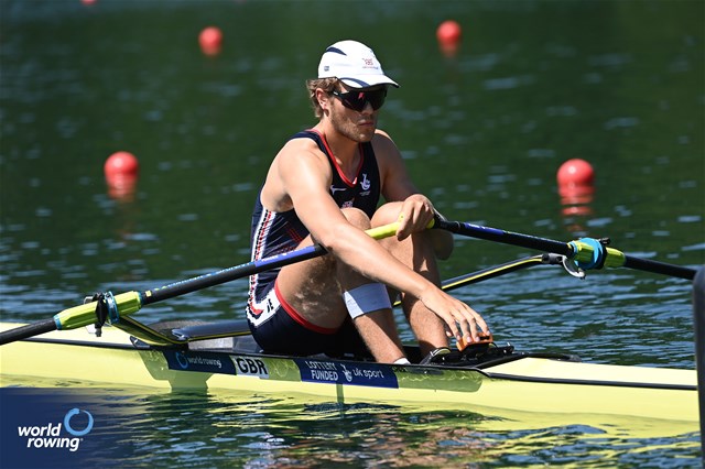 Tobias Schroder, Men's Single Sculls, Great Britain, 2023 World Rowing Cup III, Lucerne, Switzerland / Detlev Seyb/MyRowingPhoto.com