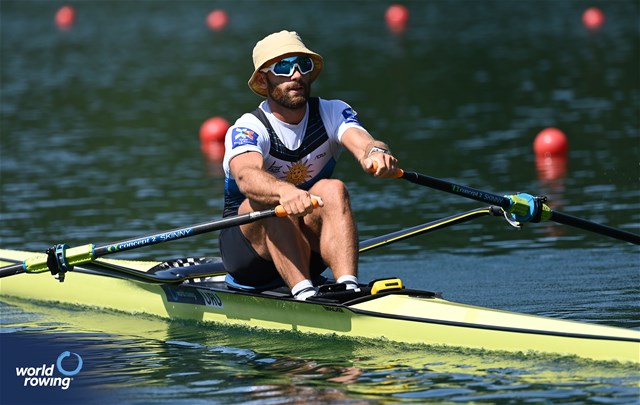 Bruno Cetraro Berriolo, Men's Single Sculls, Uruguay, 2023 World Rowing Cup III, Lucerne, Switzerland / Detlev Seyb/MyRowingPhoto.com