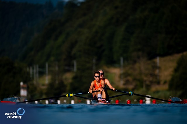 Ilse Kolkman (b), Willemijn Mulder (s), Women's Pair, Netherlands, 2023 World Rowing Cup III, Lucerne, Switzerland / World Rowing/Benedict Tufnell