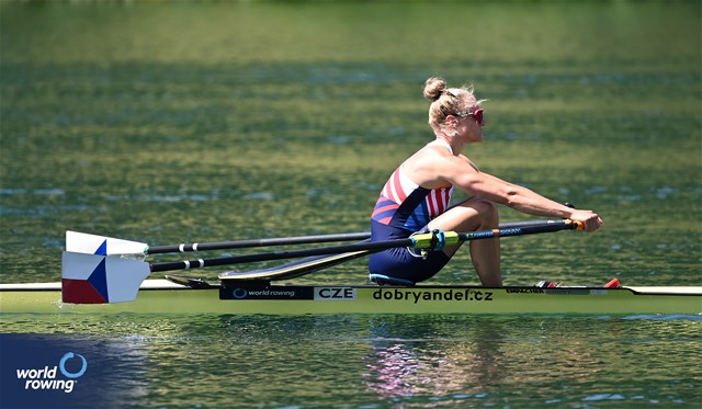 Lenka Luksova, Women's Single Sculls, Czech Republic, 2023 World Rowing Cup III, Lucerne, Switzerland / Detlev Seyb/MyRowingPhoto.com