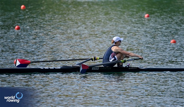 Sophia Luwis, Lightweight Women's Single Sculls, United States of America, 2023 World Rowing Cup III, Lucerne, Switzerland / Detlev Seyb/MyRowingPhoto.com