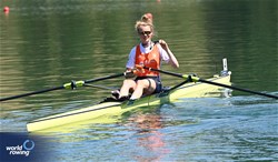 Karolien Florijn, Women's Single Sculls, Netherlands, Gold, 2023 World Rowing Cup III, Lucerne, Switzerland / Detlev Seyb/MyRowingPhoto.com